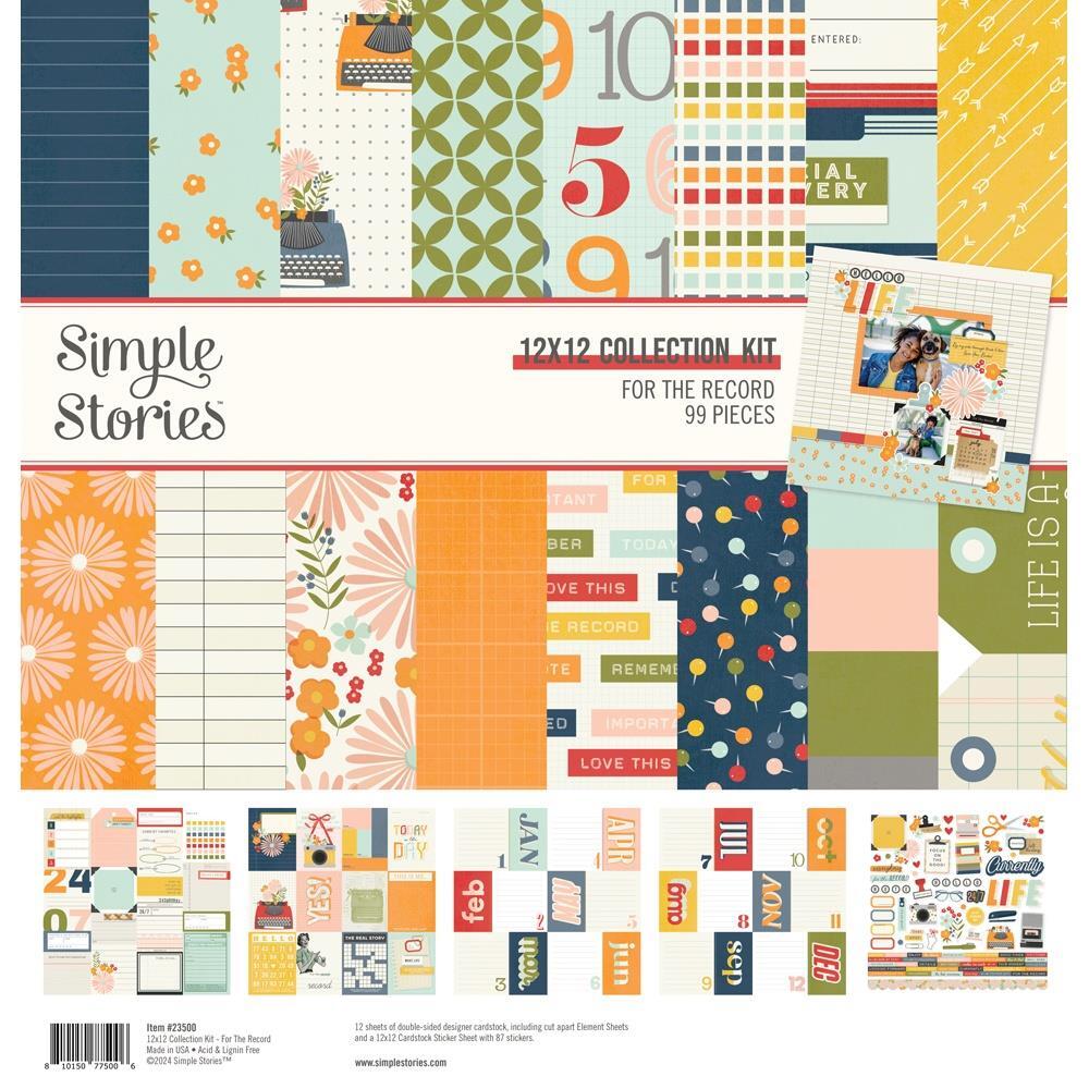 Simple Collection Набор бумаги For The Record Simple Stories Collection Kit 12
