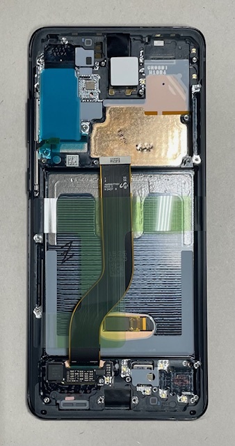 Дисплей с тачскрином Samsung (Самсунг) S20 plus / G985 (сервисный 100% оригинал) (черный) с рамкой