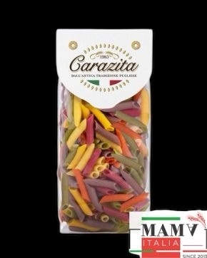 ПАСТА РУЧНОЙ РАБОТЫ МУЛЬТИКОЛОР ПЕННЕ РИГАТЕ 6 ЦВЕТОВ 500 ГР. CARAZITA
