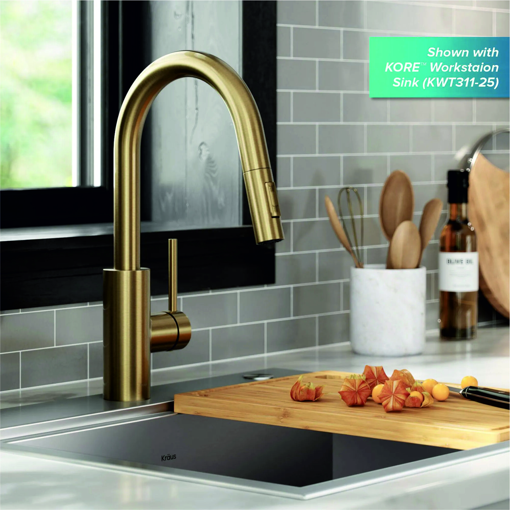 Кухонный смеситель Kraus KPF-2620SFACB - изображение 4