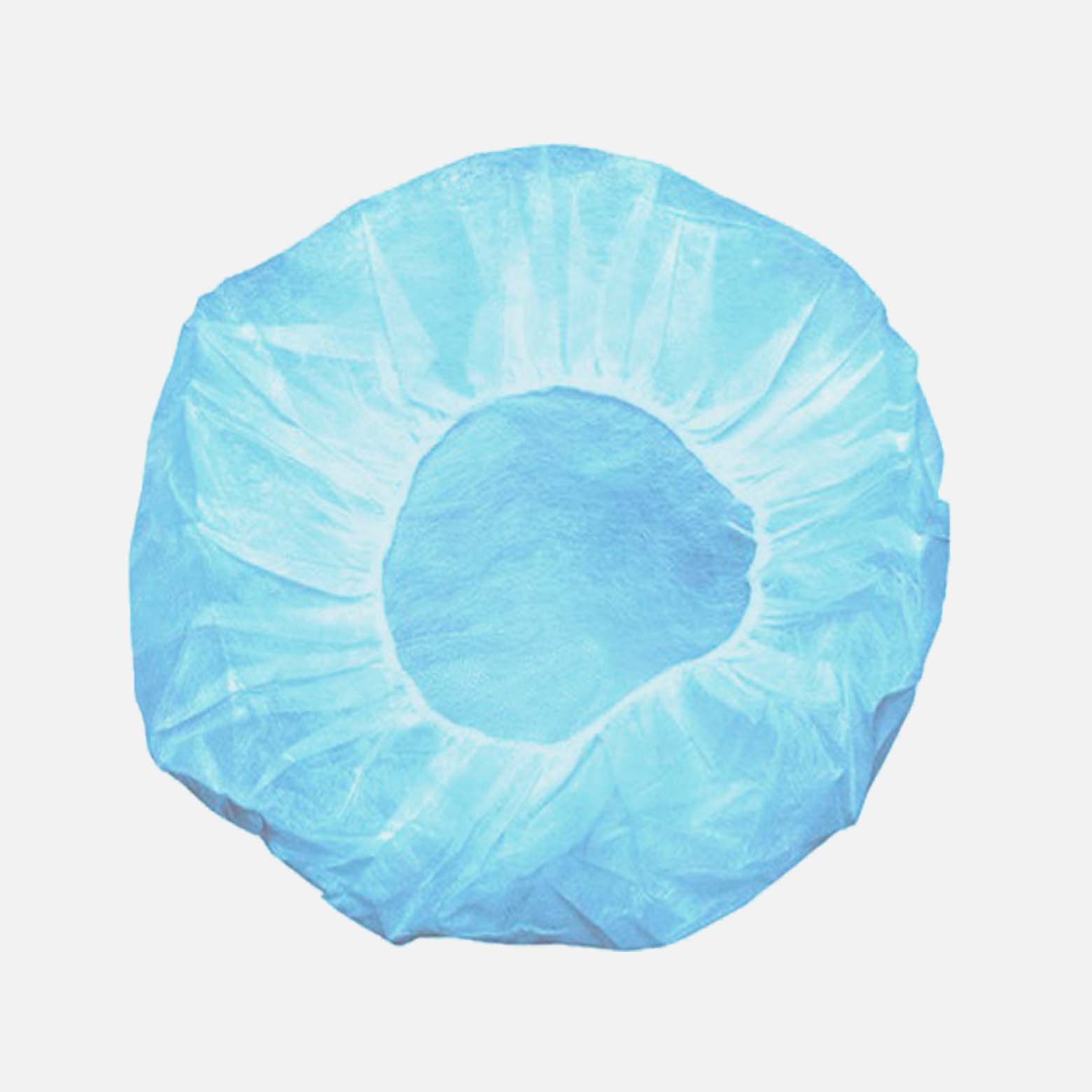 Шапочки одноразовые берета (голубые, 100 шт) Клевер