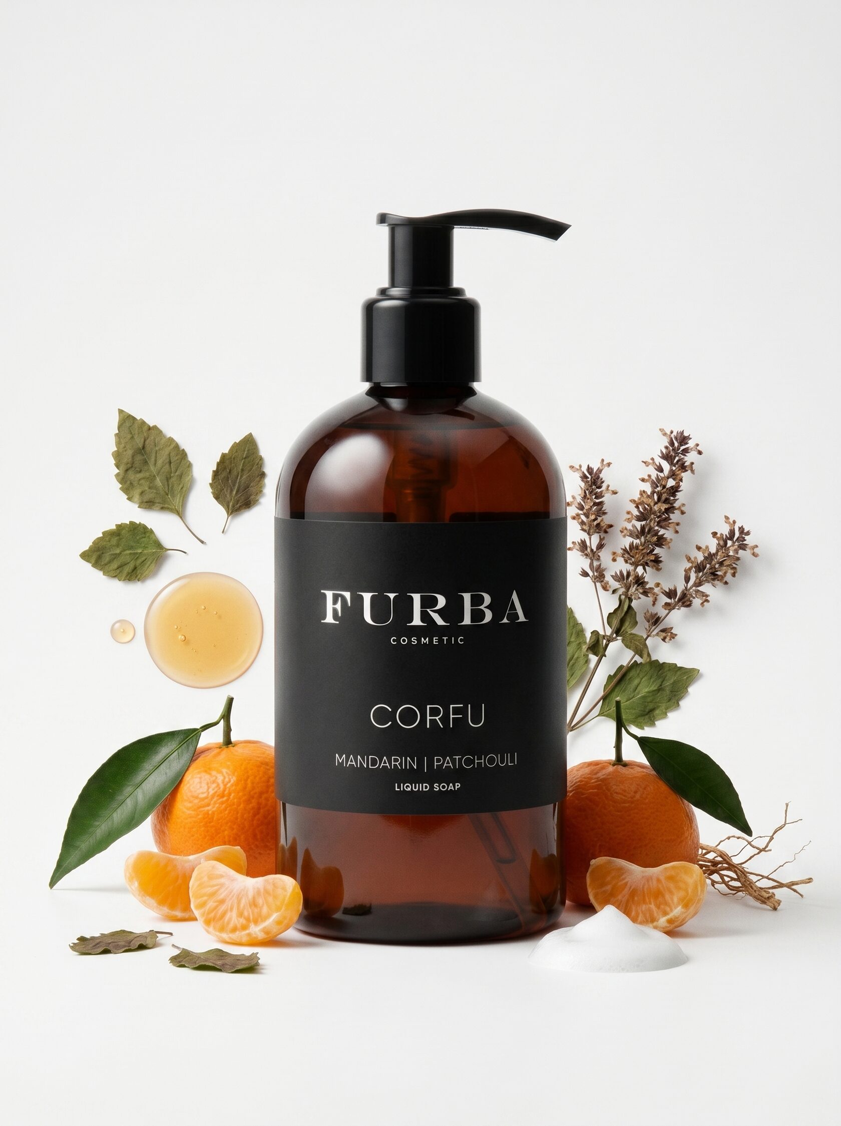 Жидкое мыло "Furba" Corfu с эфирными маслами мандарина и пачули 300 мл