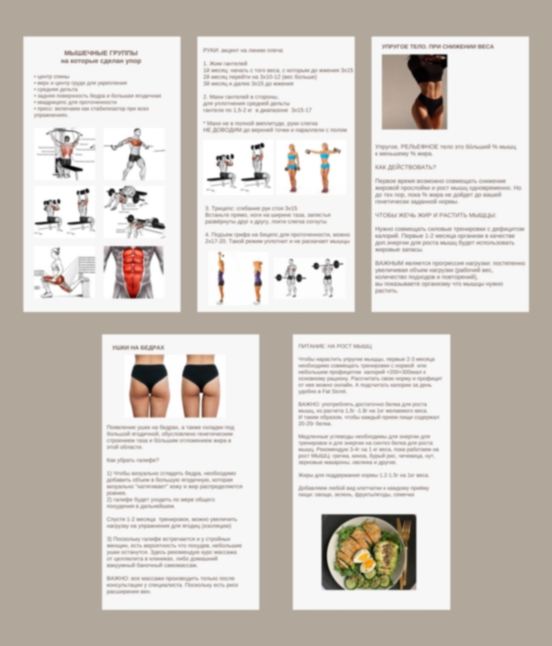 Original Inverted Triangle Body Shape Training Guide preview in Russian