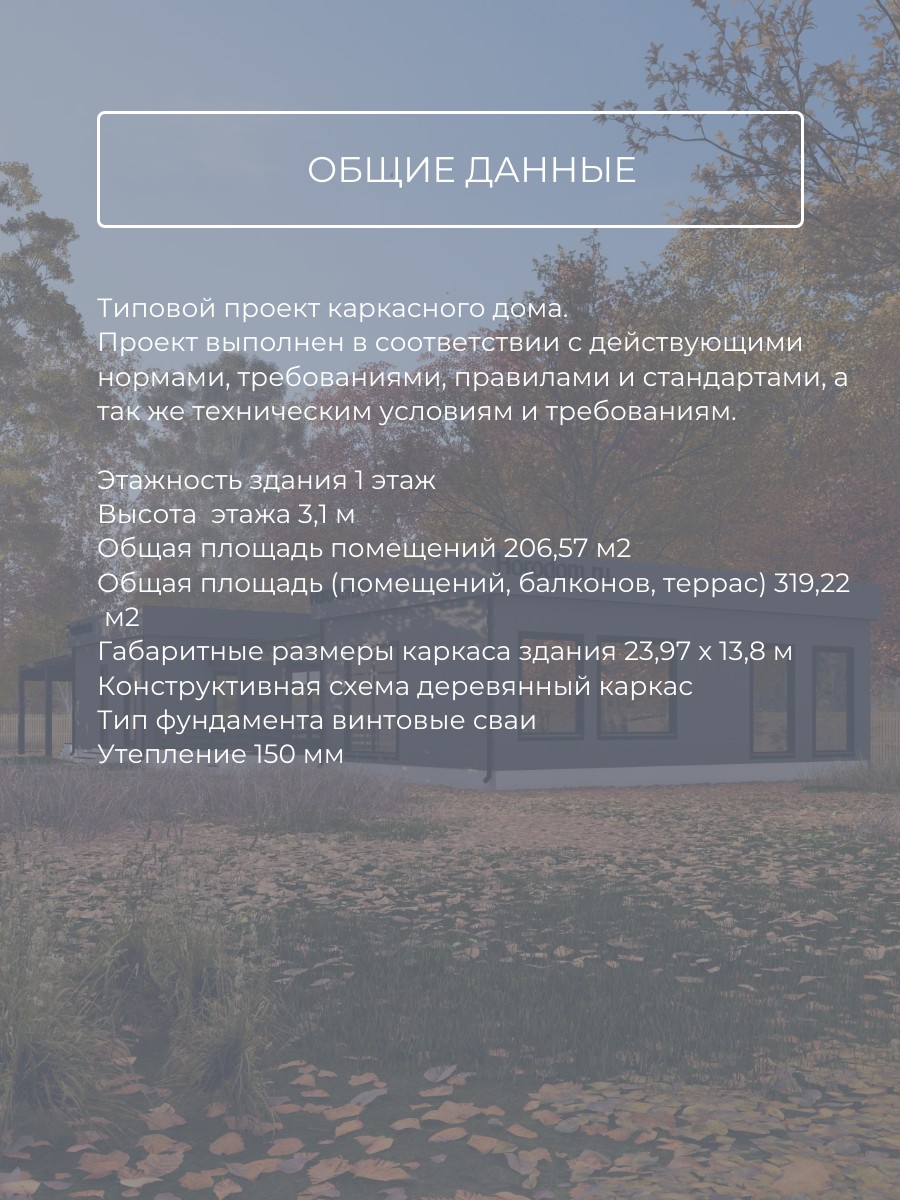 Проект дома 207 м2 / Каркасник / 1 этаж  — фото 6