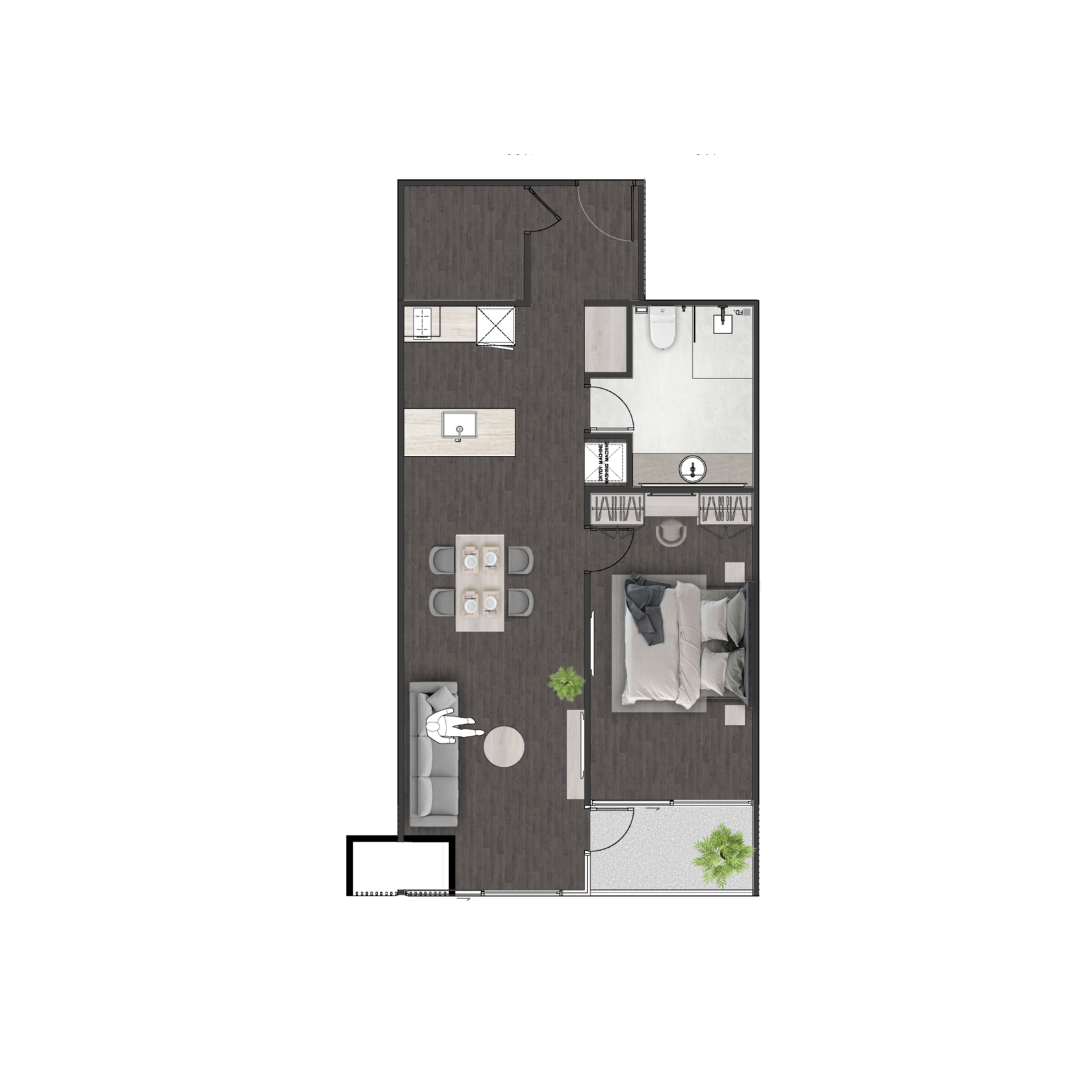 Unit 3207 — 1 Bed · 67.6 m²