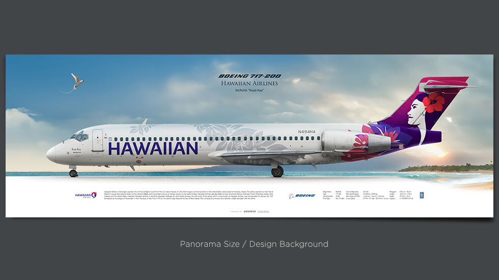 Hawaiian Airlines Boeing 717-200 N494HA | Aviaposter