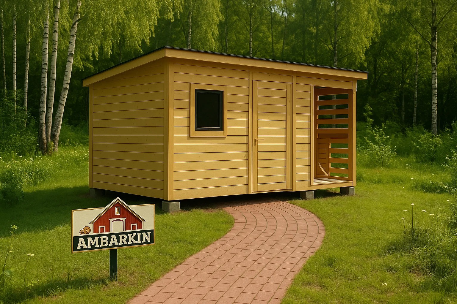 Хозблок 3х3 м + дровник 3х1 м купить дёшево в Москве и МО