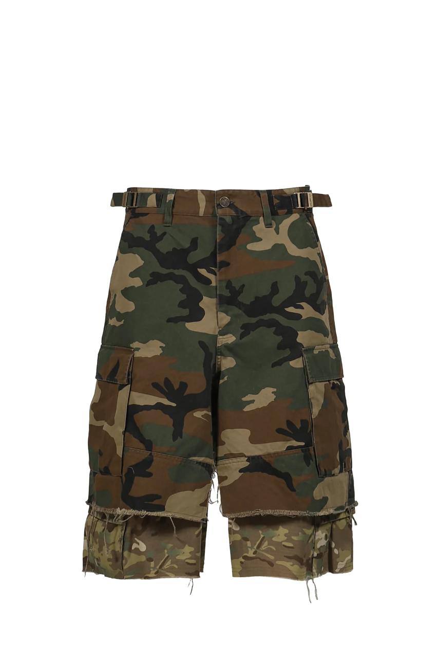 パンツ project gr LAYERED CARGO SHORTS CAMO PROJECT G/R