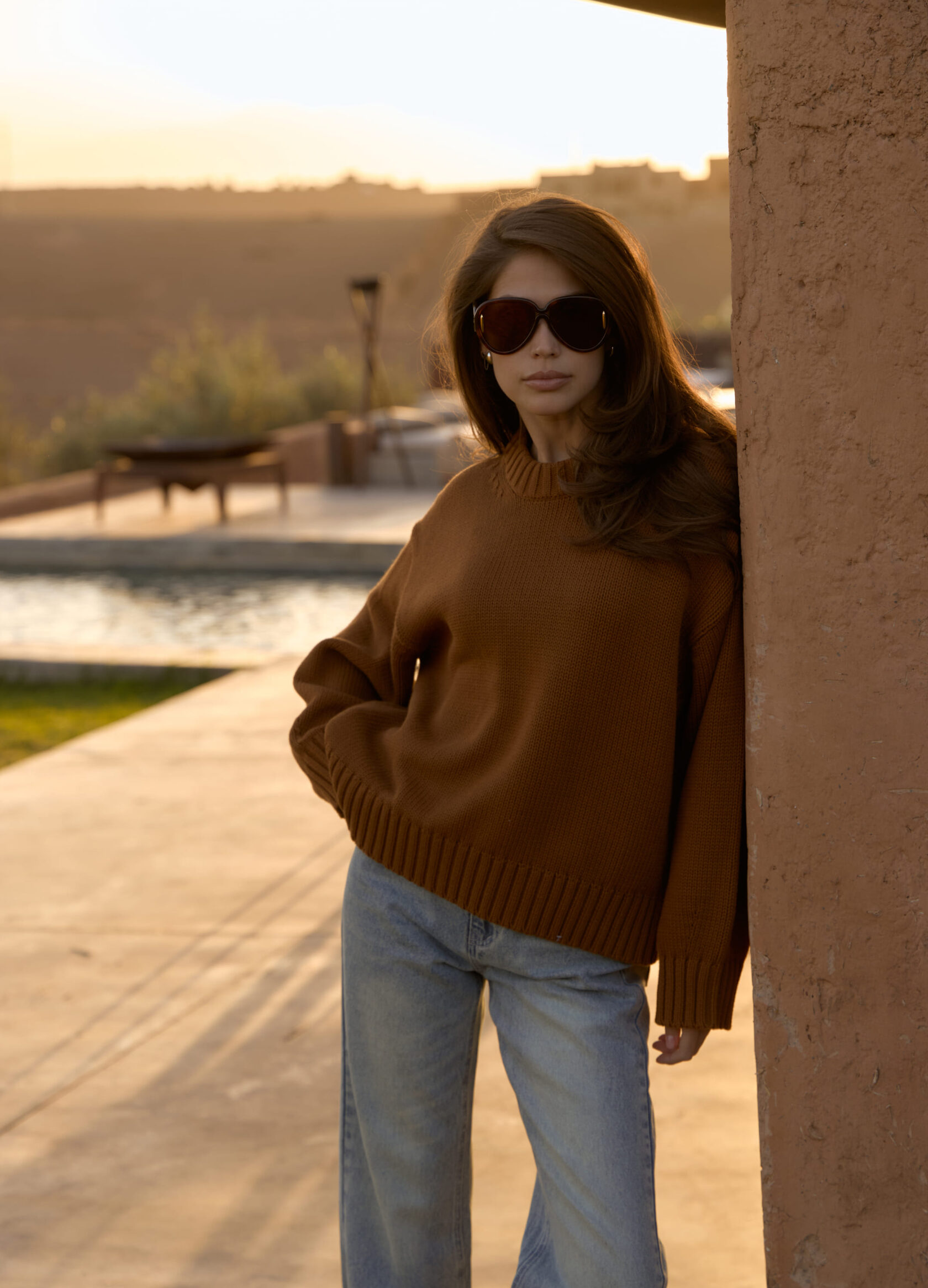 

Джемпер Sunset из мерсеризованного хлопка - Золотой, Golden;золотой