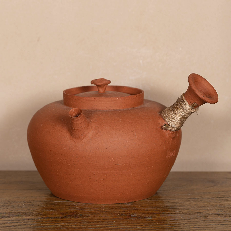 Чайник для кипячения воды чаочжоуский из красной глины для правой руки маленький