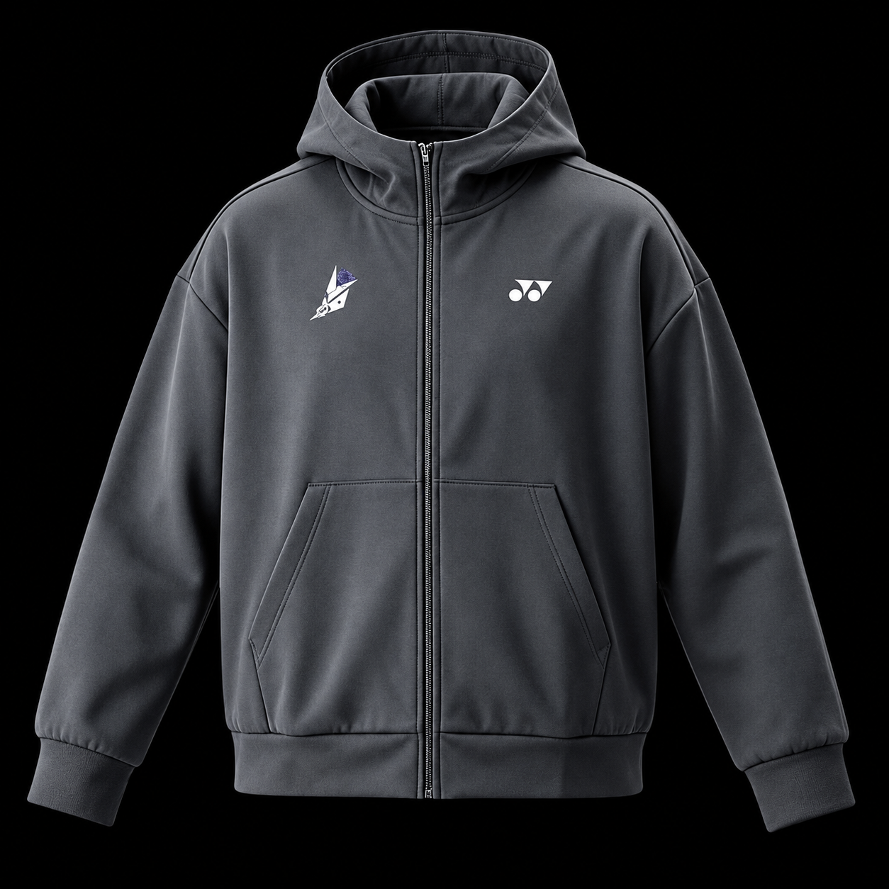 Толстовка с капюшоном YONEX Lin Dan 30081LDCR — Dark Gray — тёмно-серый