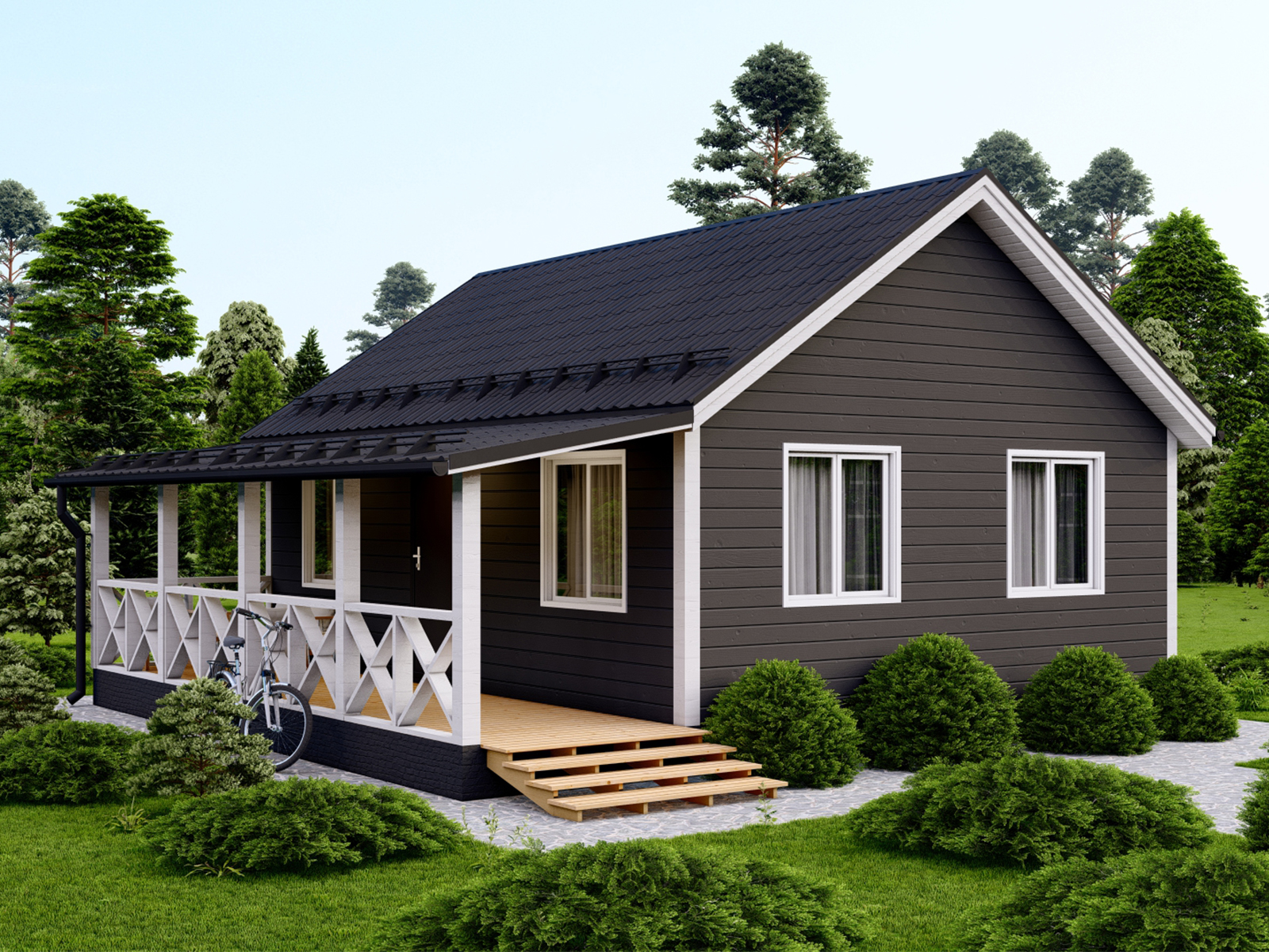 Сборный дом в Динскую терраса