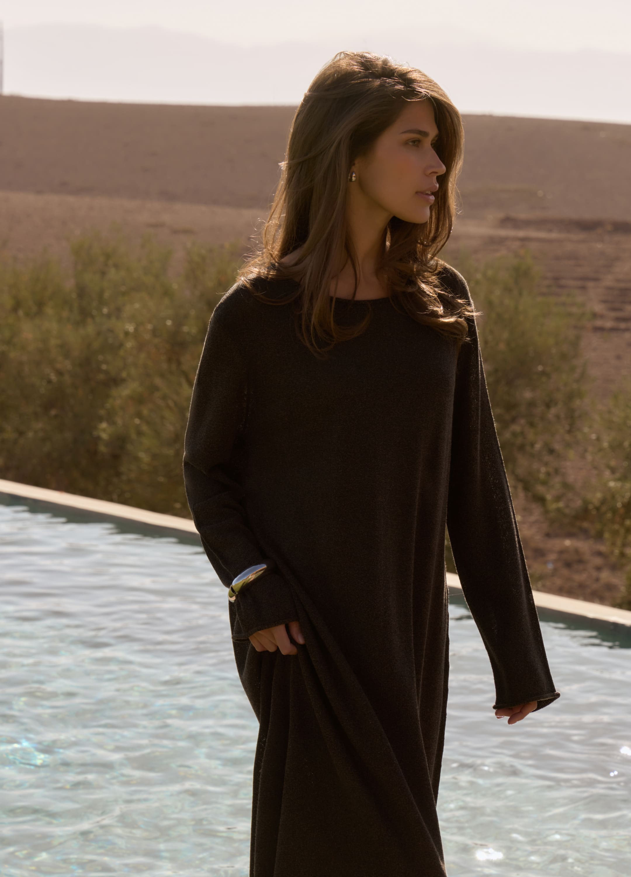 

Льняное платье Prima - Коричневое, Brown;коричневый