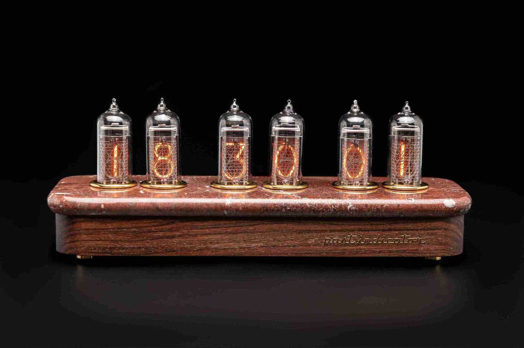 Vostok-1: Rock Strata nixie clock, view 2