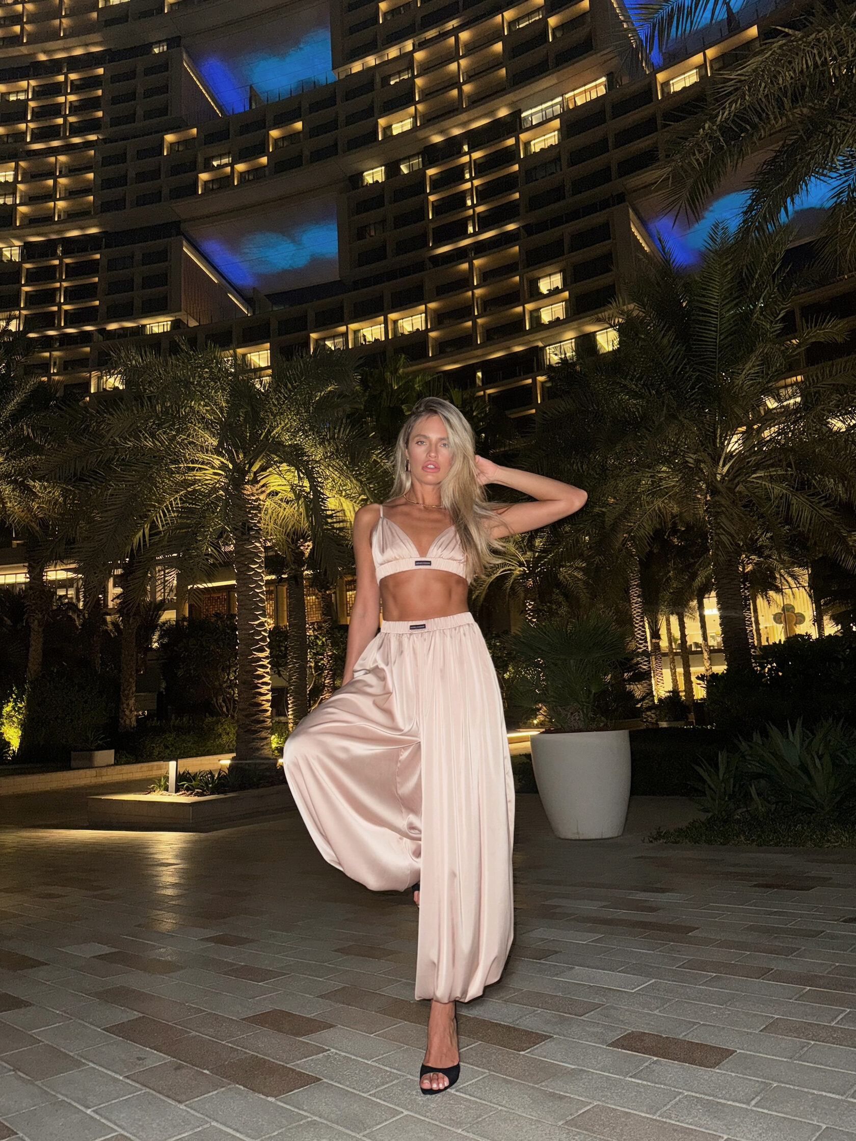 Комплект с брюками баллонами Шелковая жемчужина