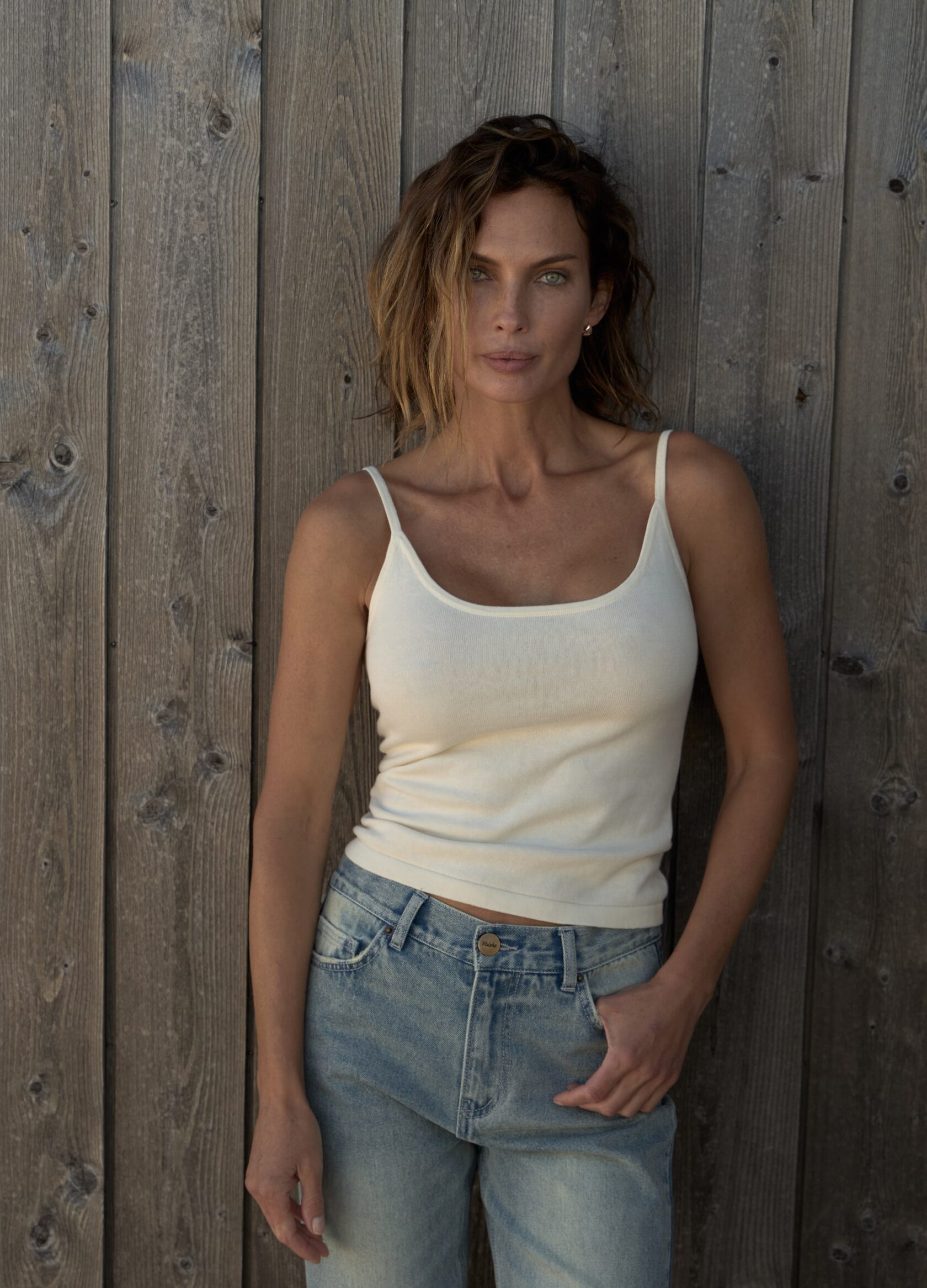 

Вязаный топ из мерсеризованного хлопка - Белый, Diamond white;белый