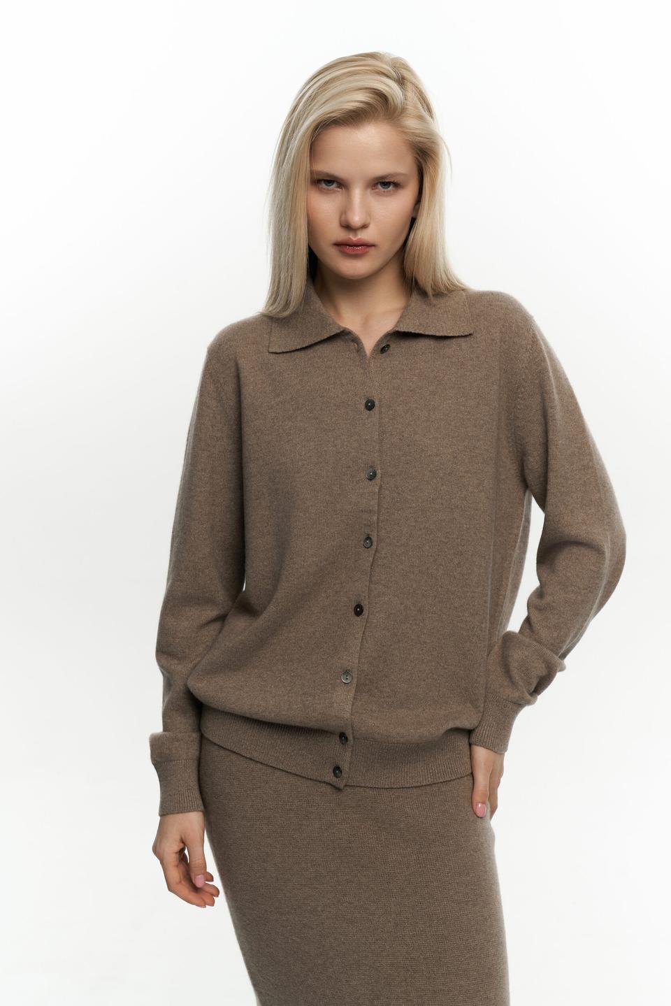 Кардиган Taupe из монгольского кашемира