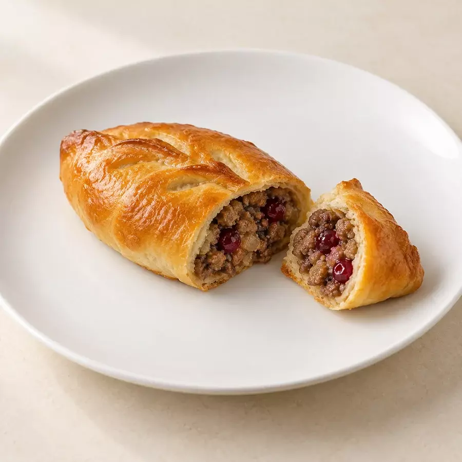 Мини-пирожок с говядиной и брусникой — 55 г