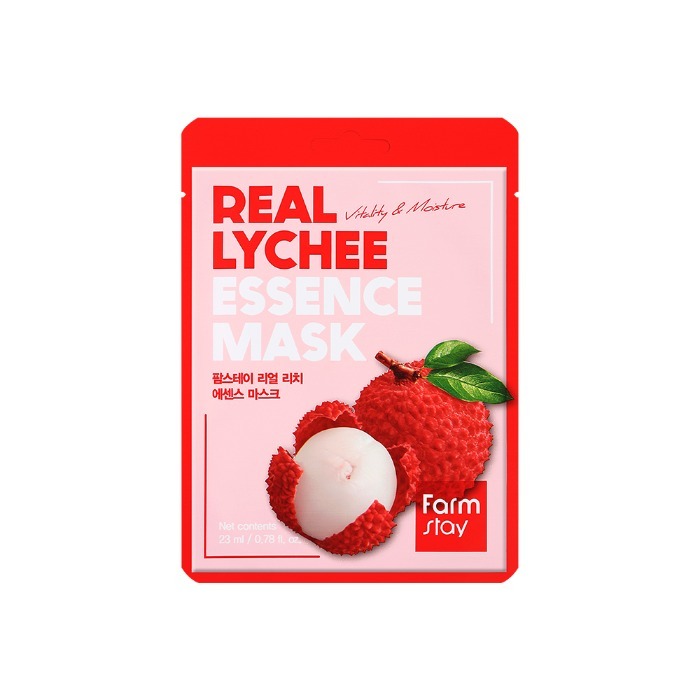 Farm stay real Lychee Essence Mask тканевая маска с экстрактом личи, 23мл. Farmstay - маска тканевая для лица с экстрактом личи real Lychee Essence Mask, 23 ml. Farmstay маска тканевая для лица с личи, 10шт. Корейская тканевая маска real Essence Mask.