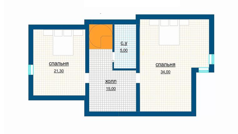 Планировка 2 этажа дома Классика К2-150, 150 м² — Премиум Хаус