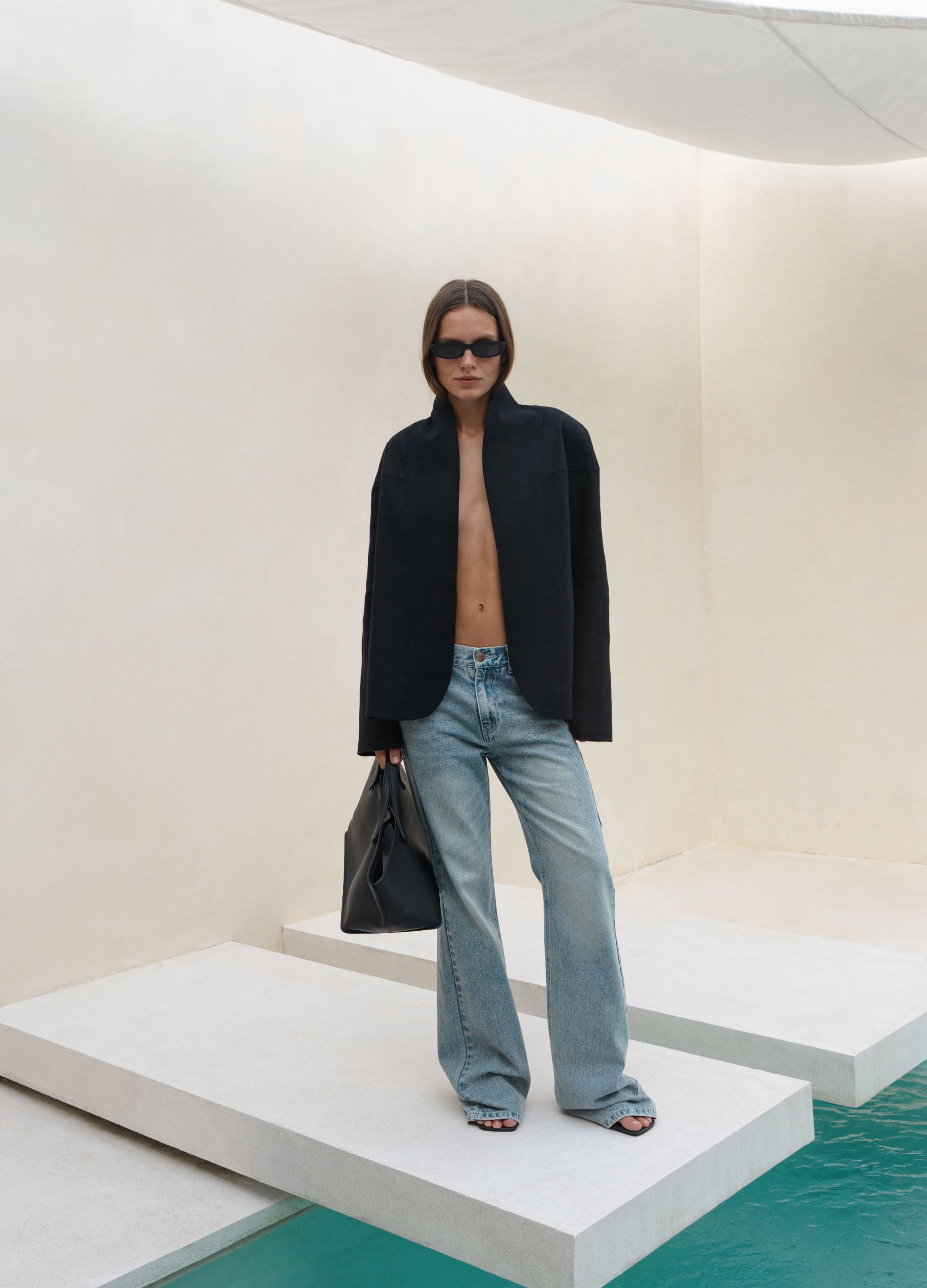 

Льняной жакет Neápolis - Чёрный, Black;чёрный