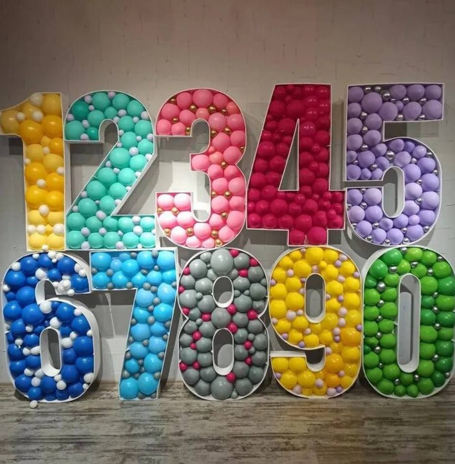 Каркасная цифра (цвет на выбор)