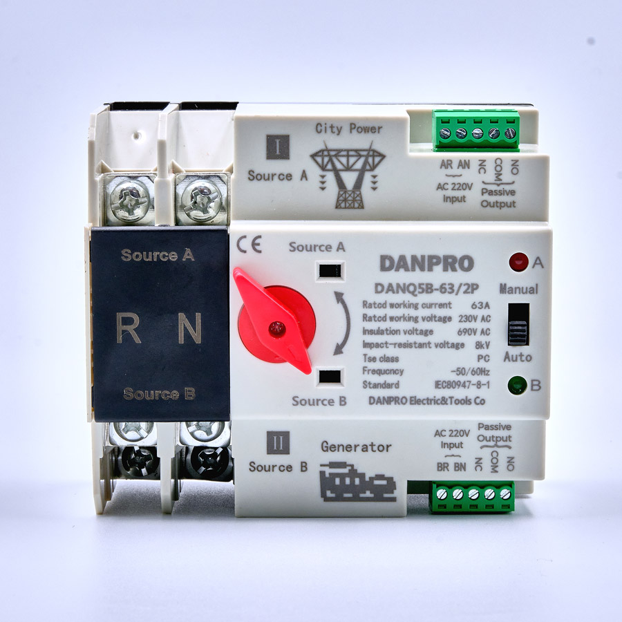 Устройство автоматического ввода резерва DANPRO DANQ5B-63/2P - DANPRO