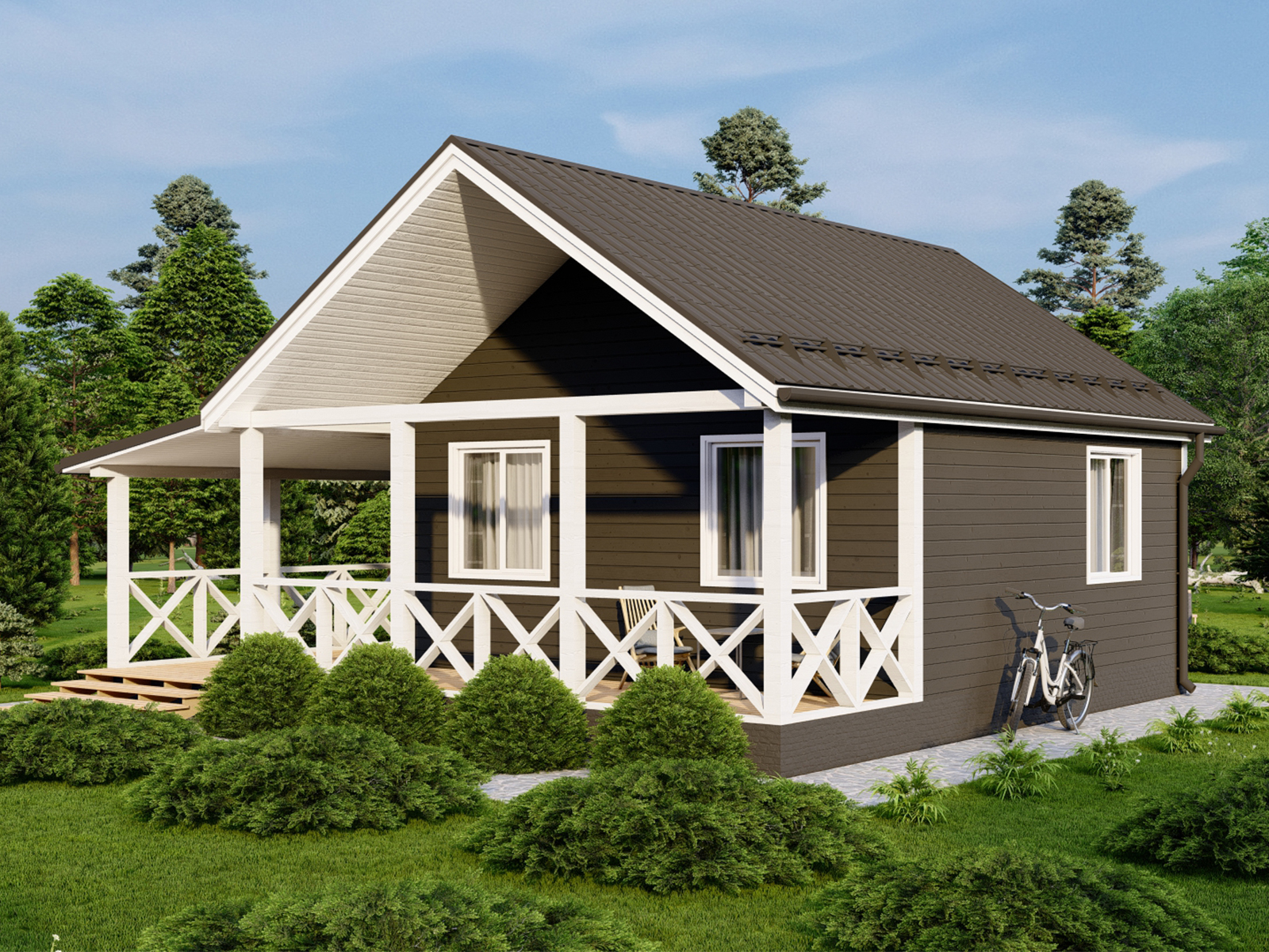 Лабинск готовый дом терраса