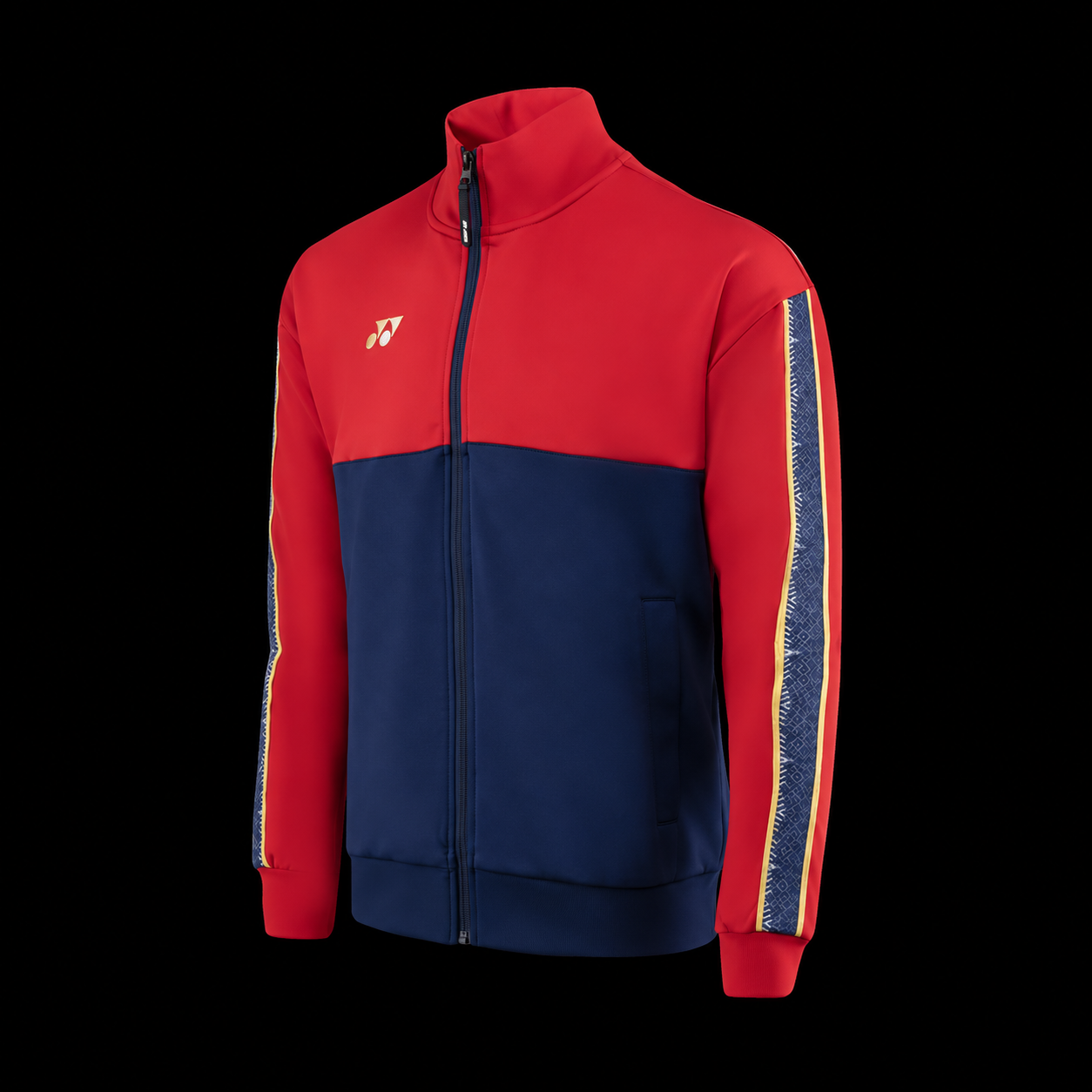 Спортивная куртка YONEX 51043EX Ruby Red, рубиново-красная и тёмно-синяя