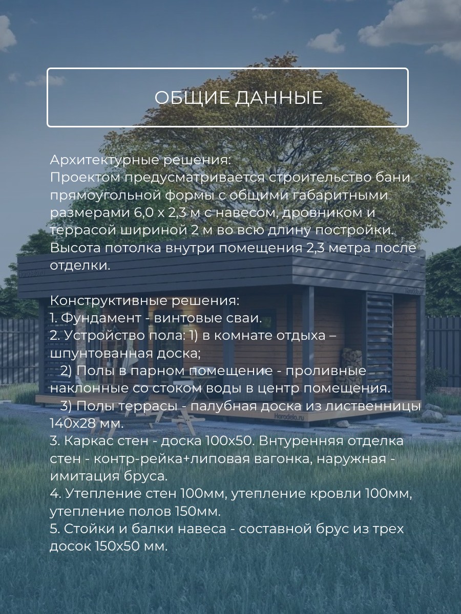 6х2,34 м /Баня/ Каркас / 68 листов / HDB — фото 6