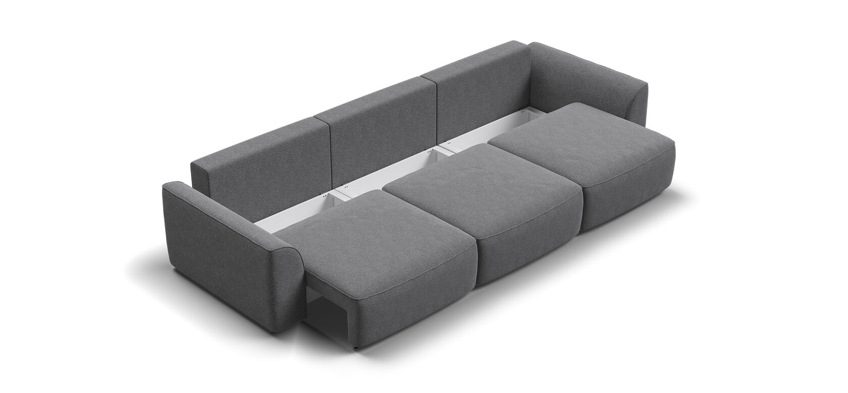 Угловой диван boss max велюр monolit серый