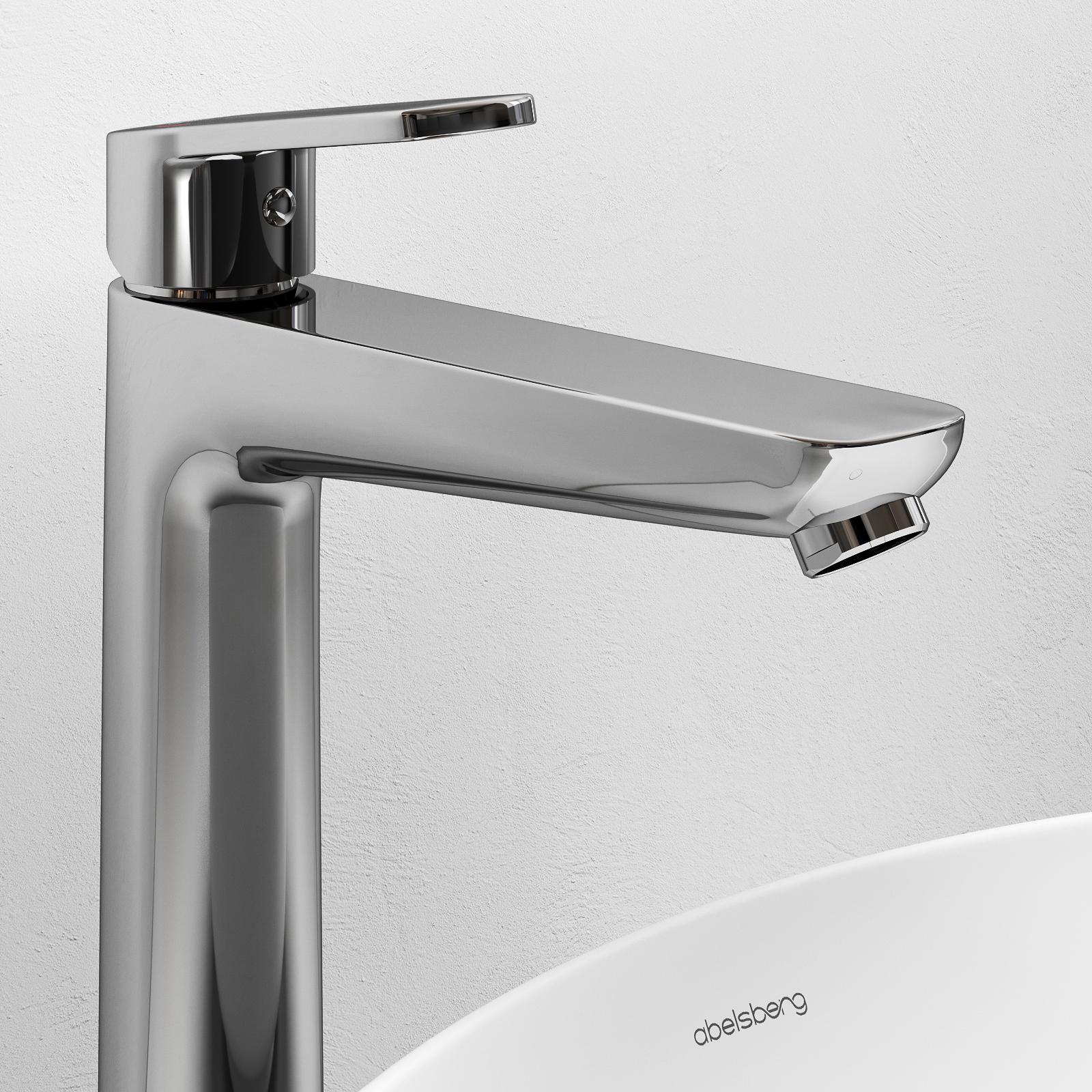 Cмеситель на столешницу Lineara высокий глянцевый хром