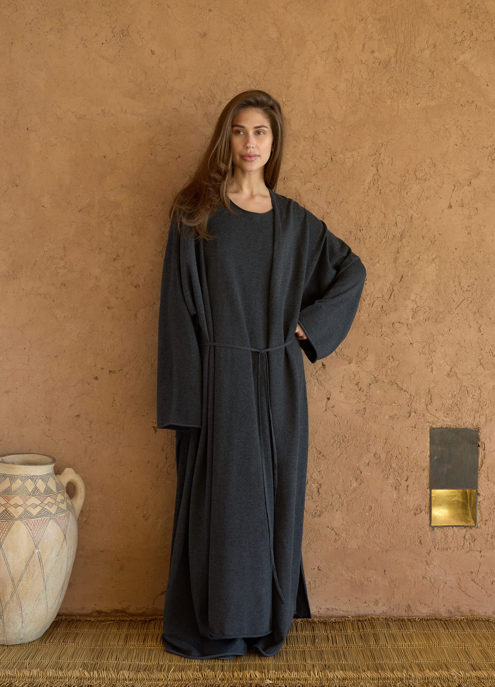 

Вязаный кардиган Queen из мерсеризованного хлопка - Серый, Rich grey;серый