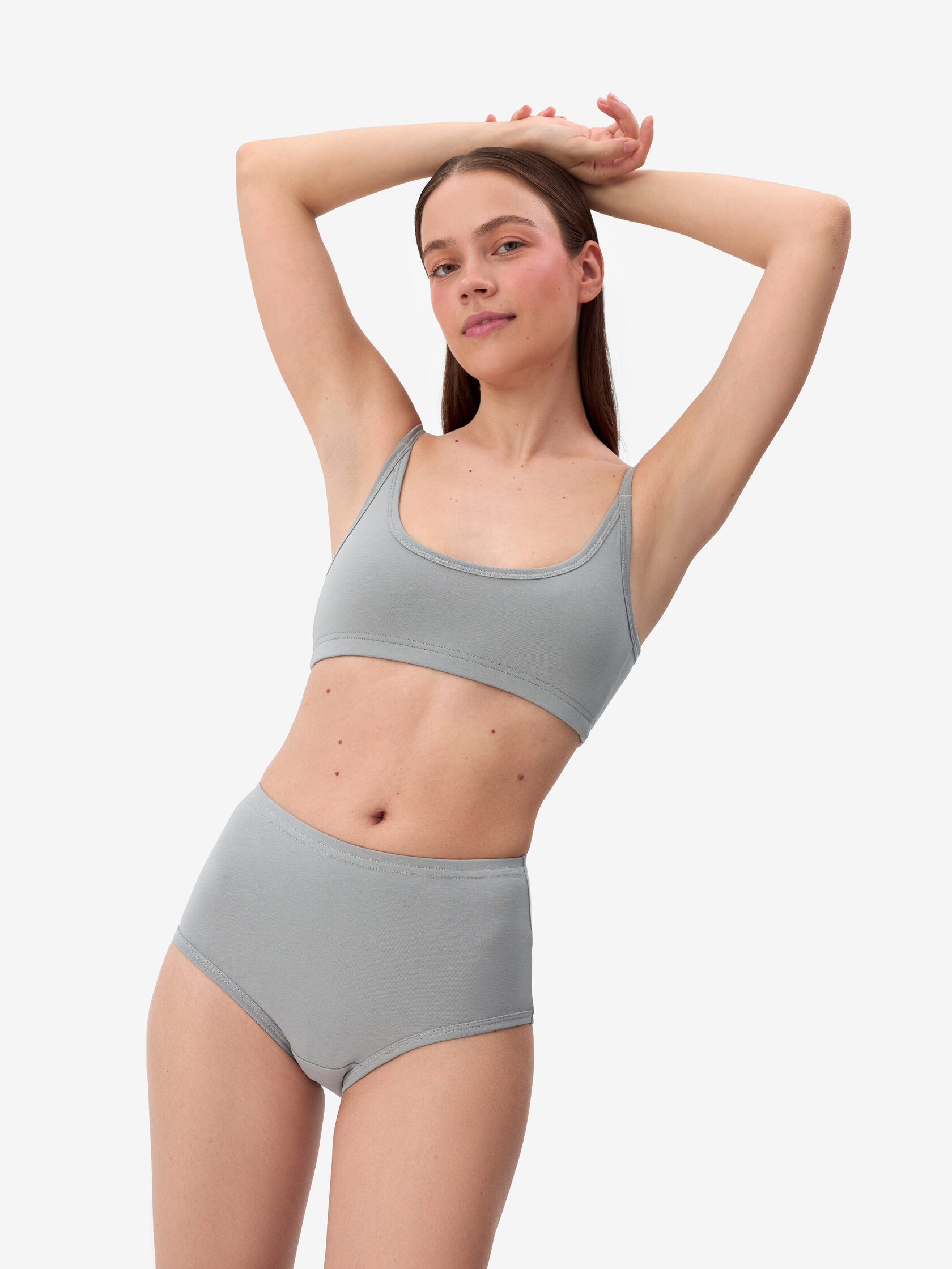 BILINGUA LADIES: Лиф на тонких бретелях #4 Ash Grey