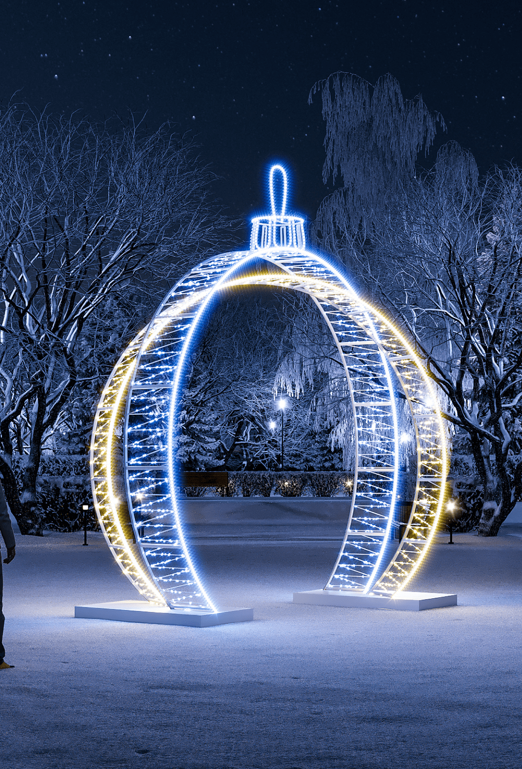 Световая уличная арка, светодиодные фигуры на заказ