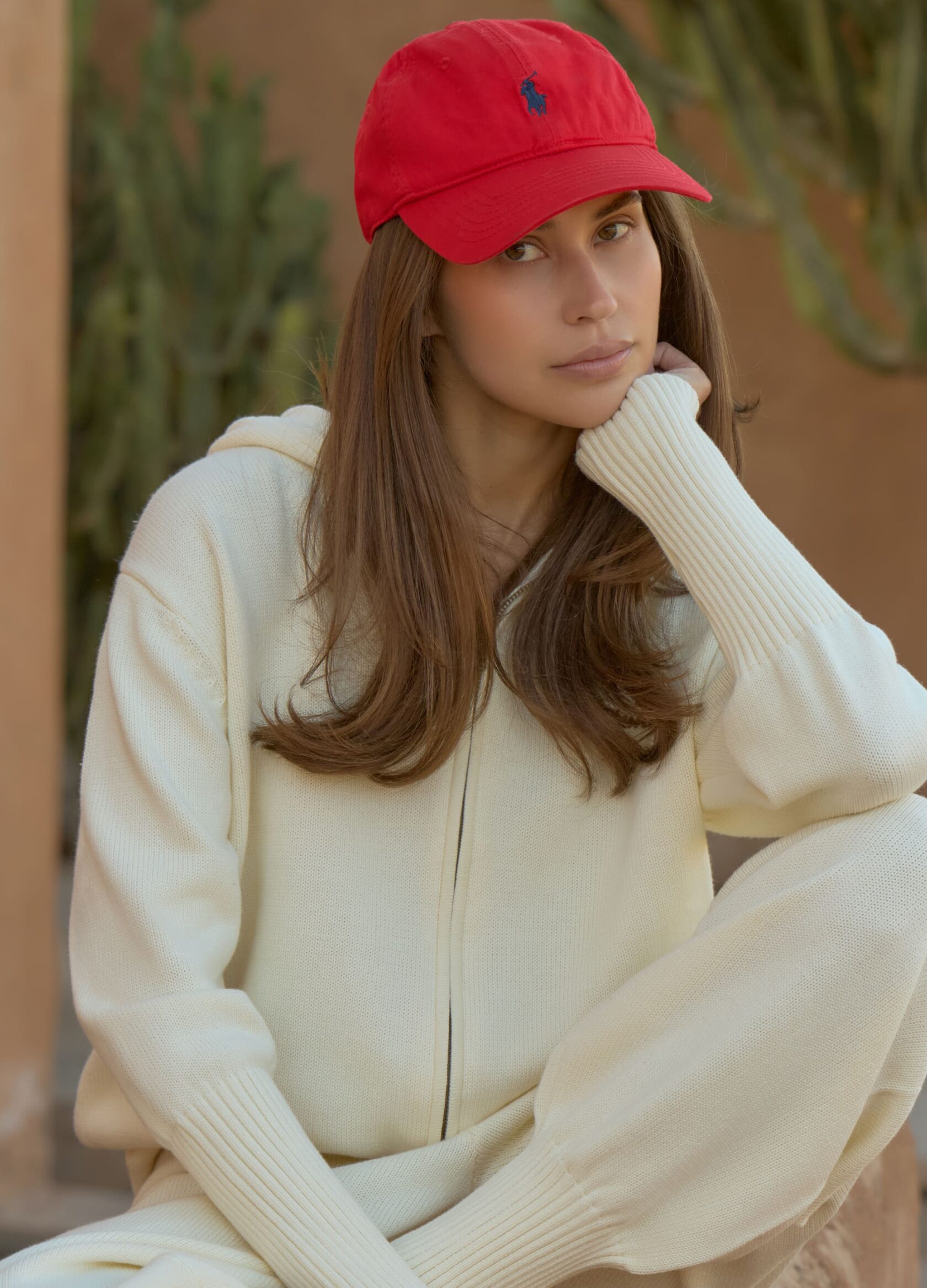 

Вязаный комплект Outdoor: худи на молнии + брюки - Белый, Diamond white;белый