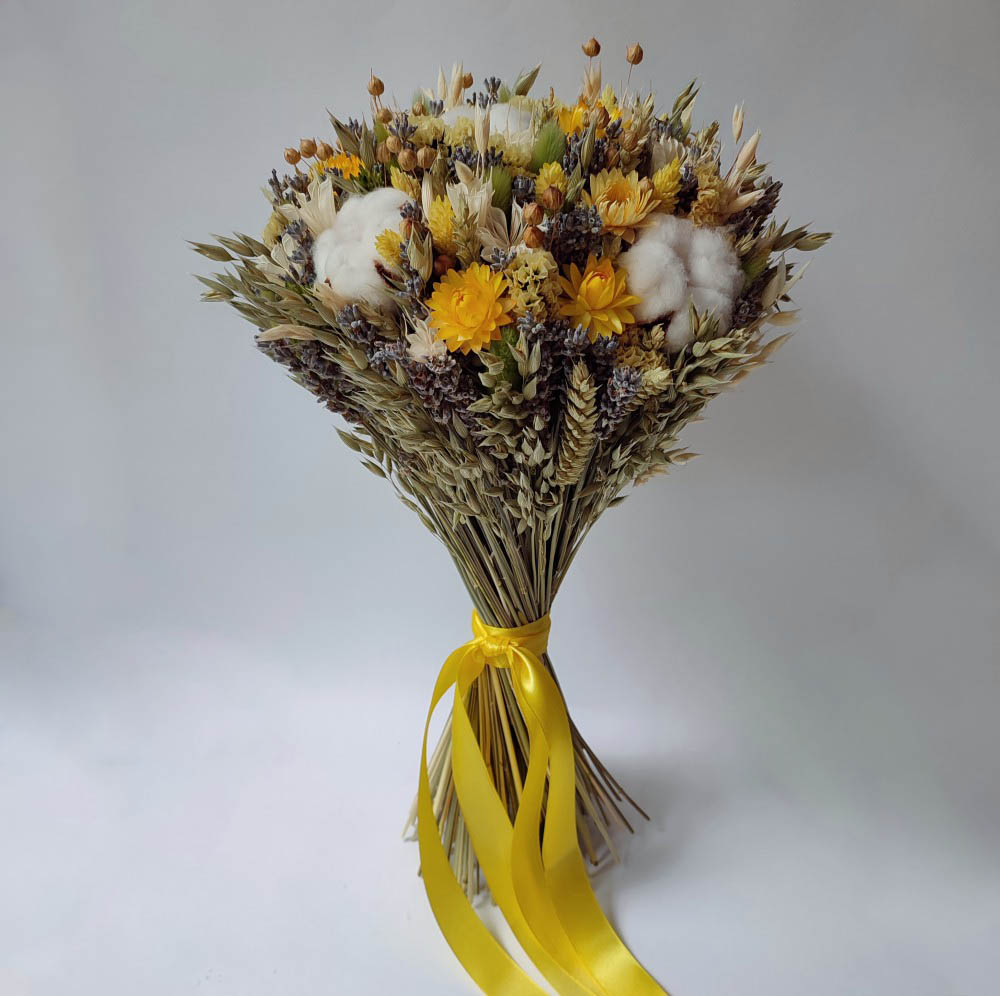 Букет сухоцветы Солнечные зайчики