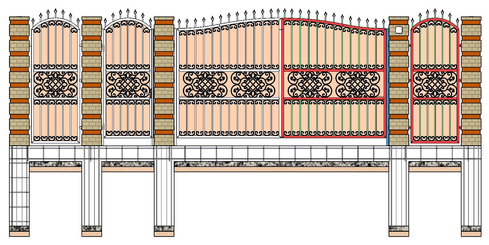 Забор, калитка, ворота 9957
