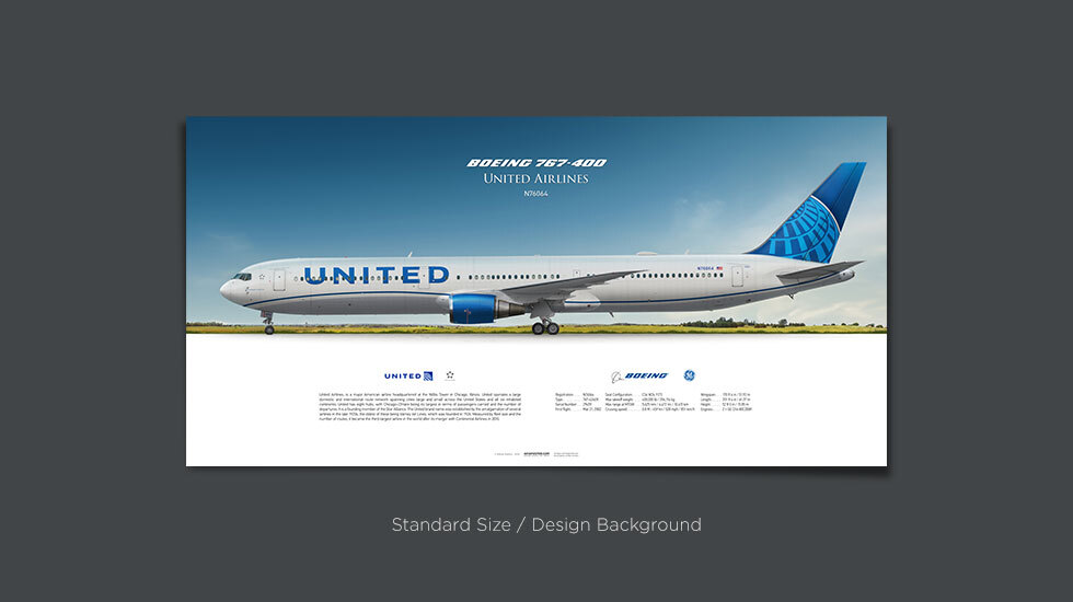 United Airlines Boeing 767-400 N76064 | Aviaposter