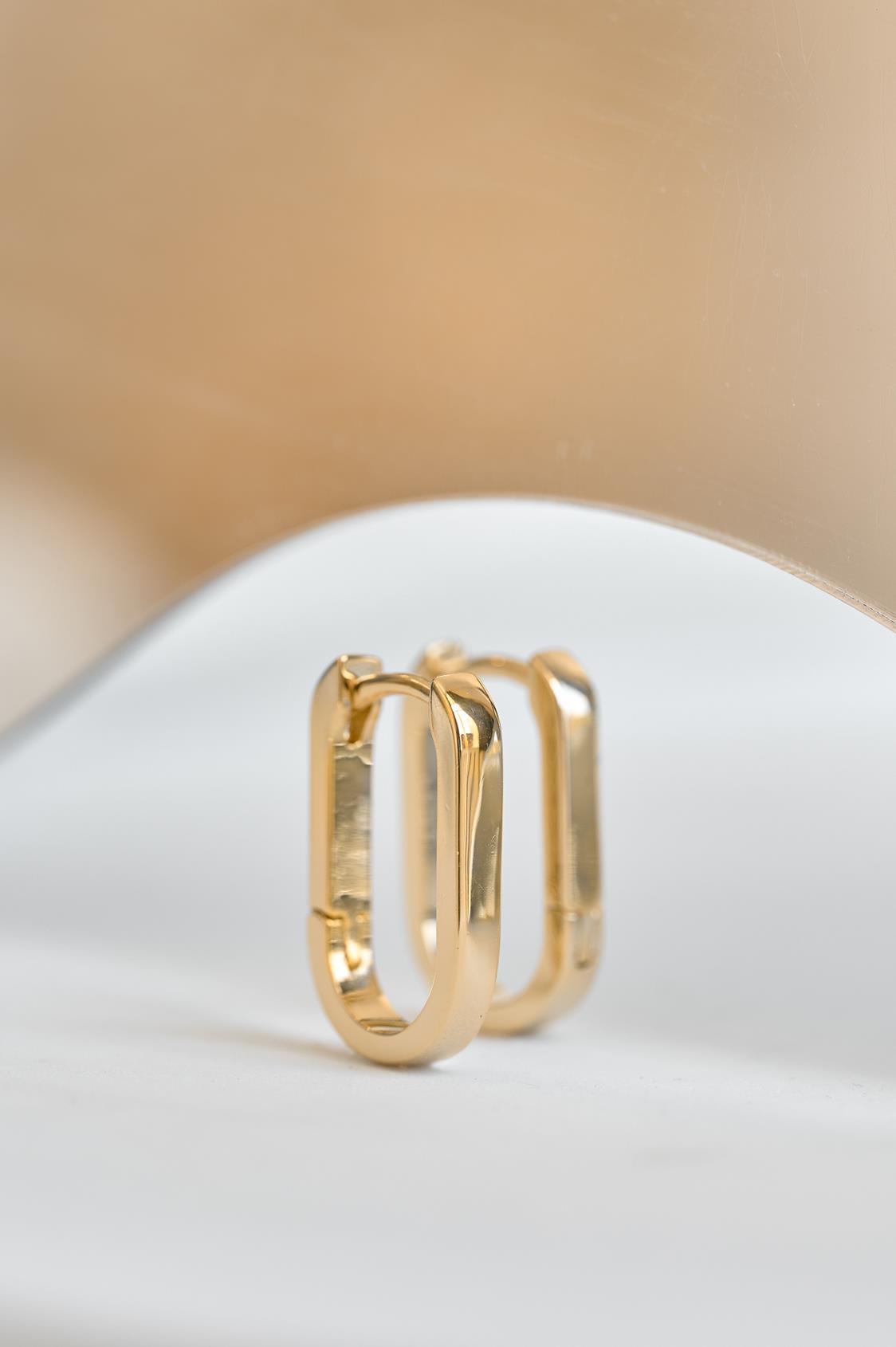 Серьги-основа овал, ровный край