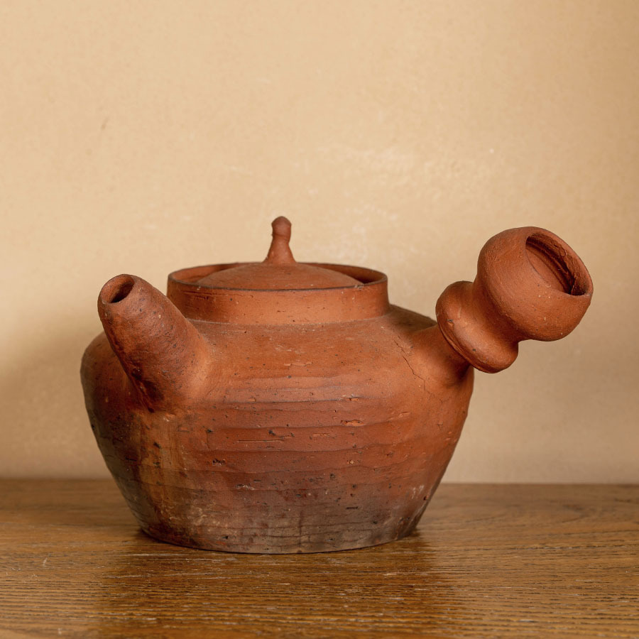 Чайник винтажный для кипячения воды чаочжоуский из красной глины для правой руки