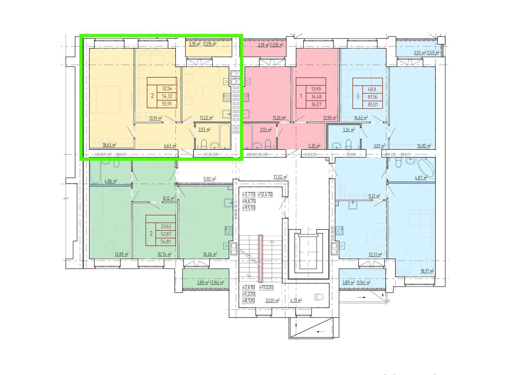 Планировка 2-комн. 5