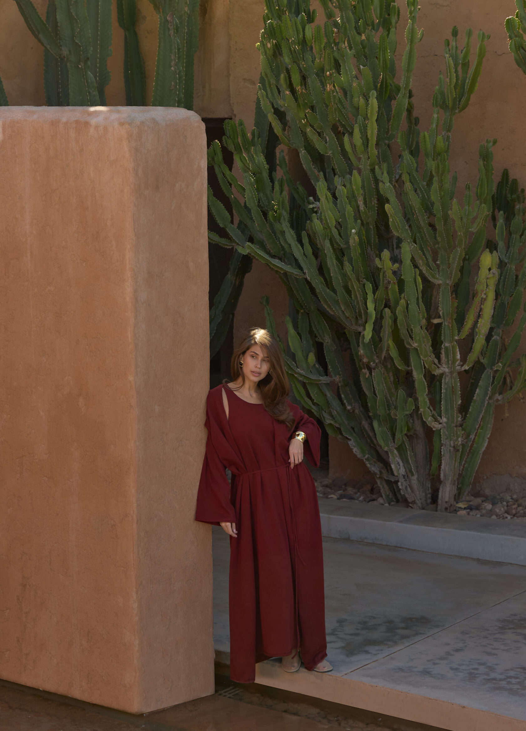 

Вязаный кардиган Queen из мерсеризованного хлопка - Красный, Red wood;красный