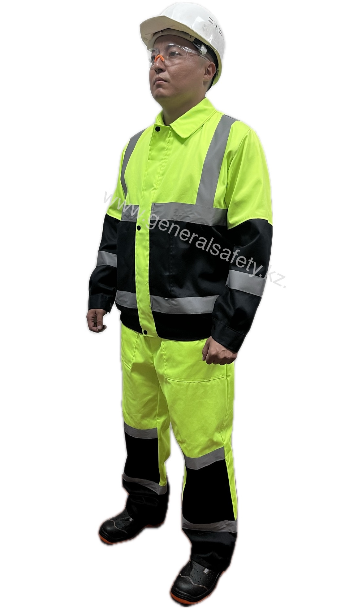Костюм сигнальный летний Дорожник (лимонный/черный) - купить в Алматы ...