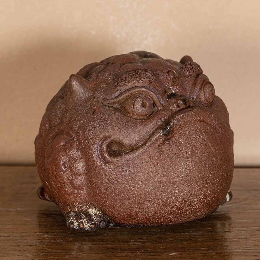 Чайная фигурка из цзяньшуйской глины от мастера Чэнь Хунсяна дровяного обжига