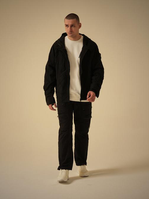 Ветровка STONE ISLAND Shadow Project With Waffle Print Effect — черный