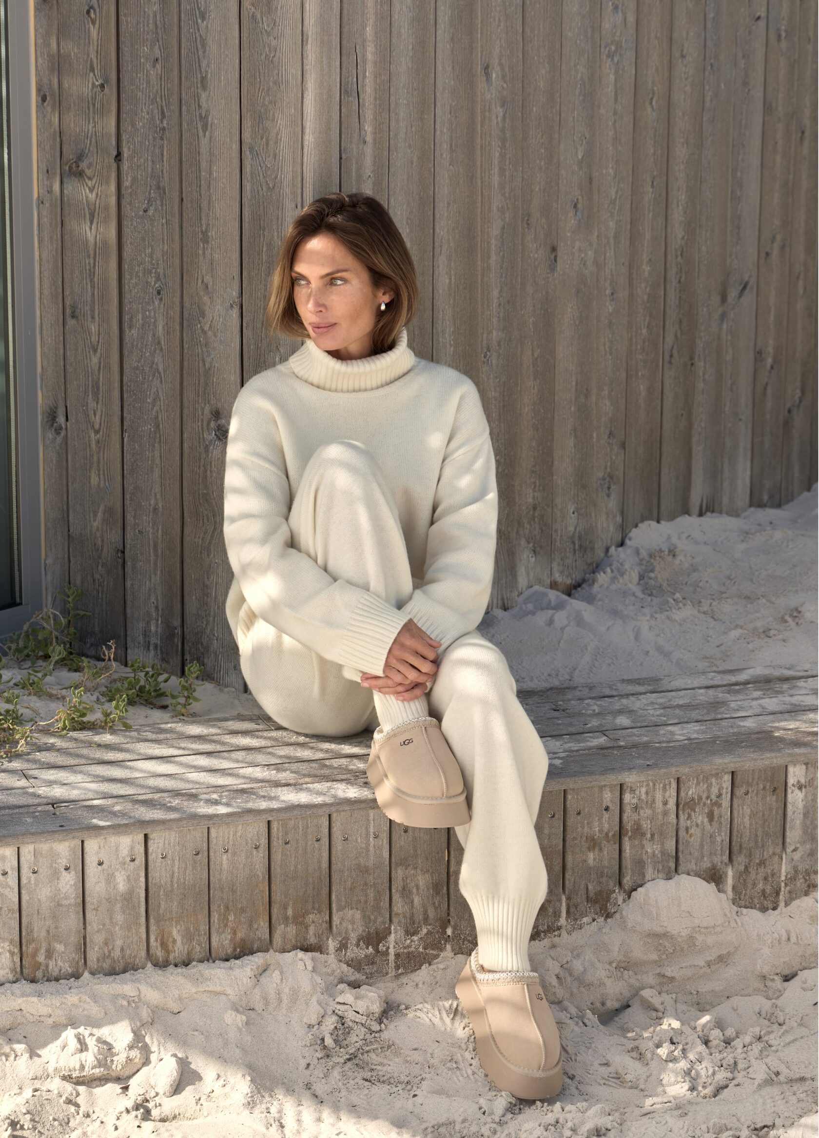 

Вязаные брюки Outdoor из шерсти мериноса - Белые, Diamond white;белый