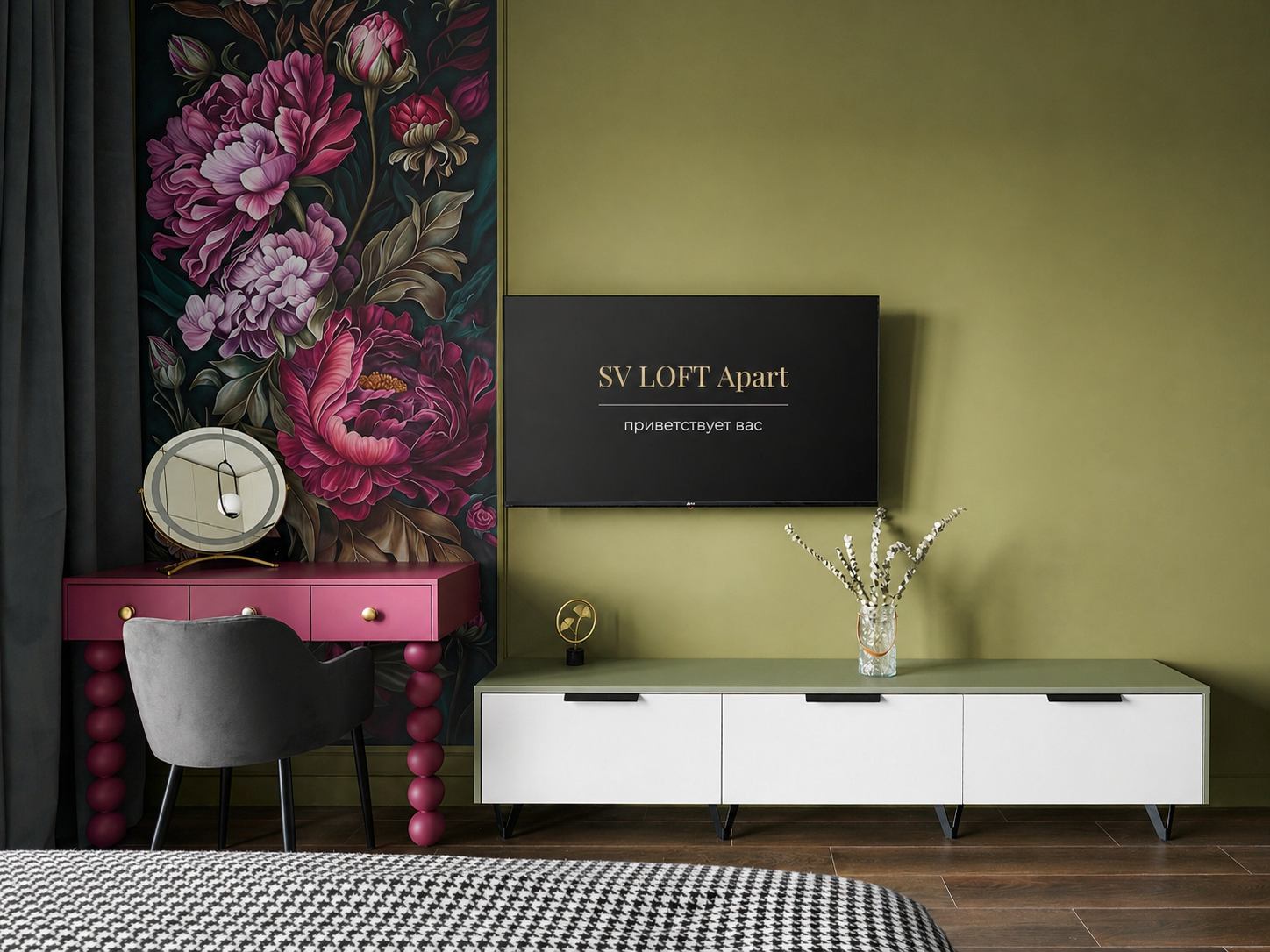 Peony Loft с частичным видом на Неву — интерьер