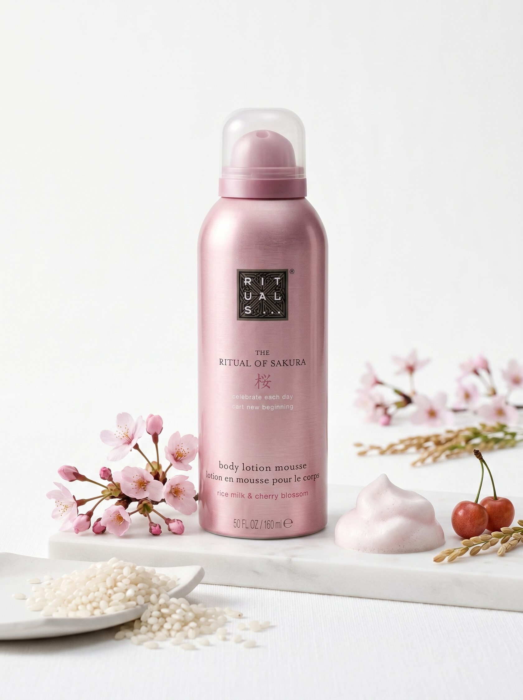 Увлажняющий мусс-лосьон для ухода за кожей Rituals Sakura со сладким ароматом цветов вишни и рисового молока, 150 мл