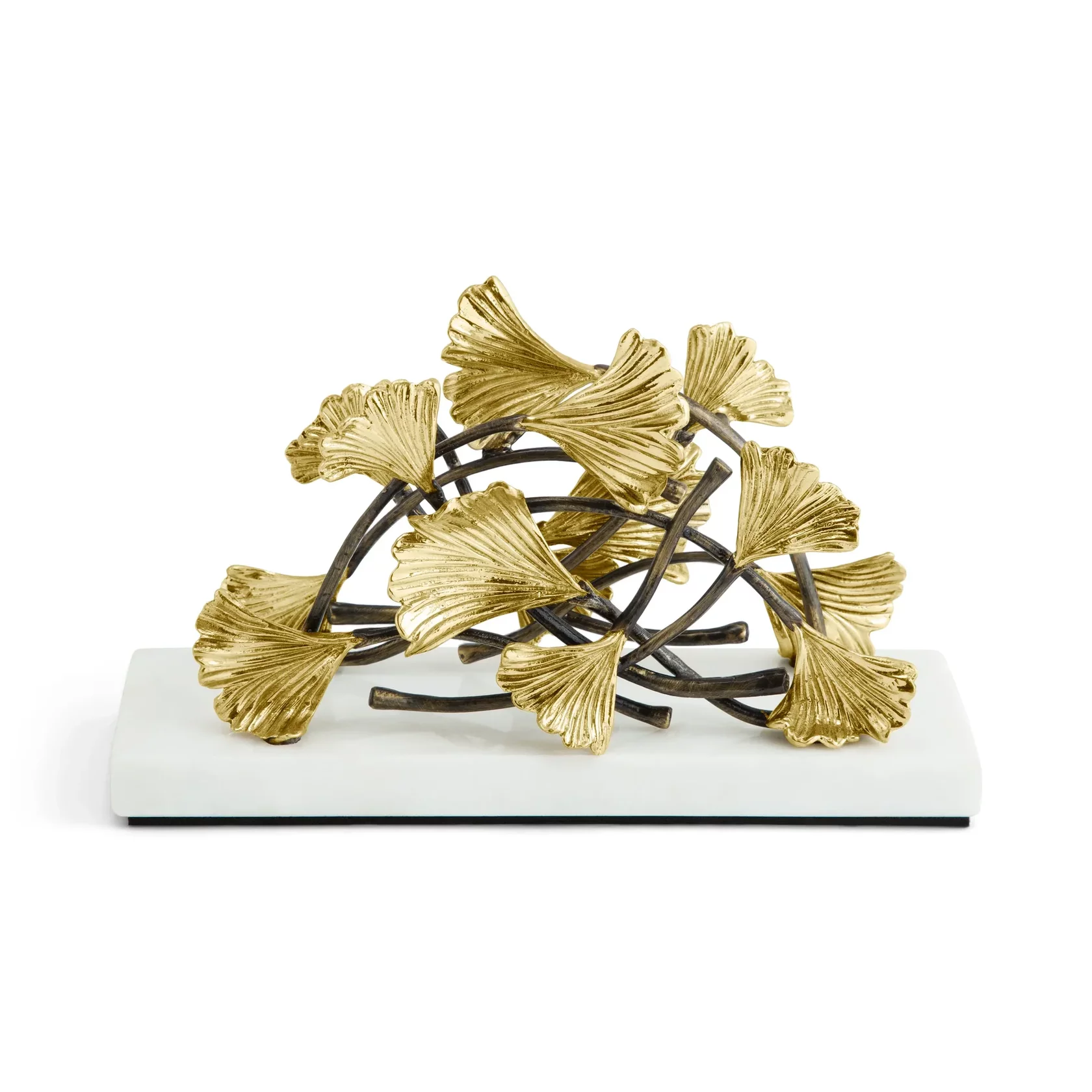 Салфетница Michael Aram Golden Ginkgo с золотыми листьями гингко